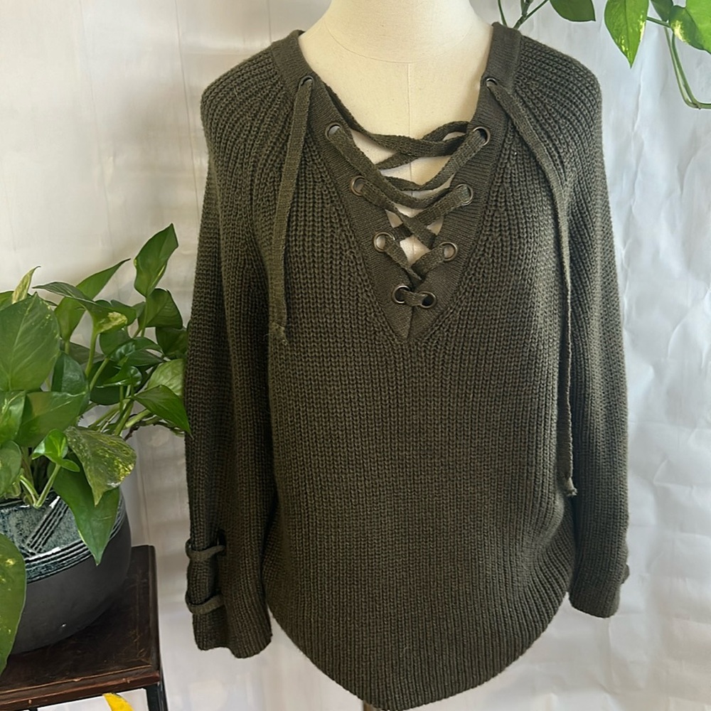 COPY - lace up sweater dress